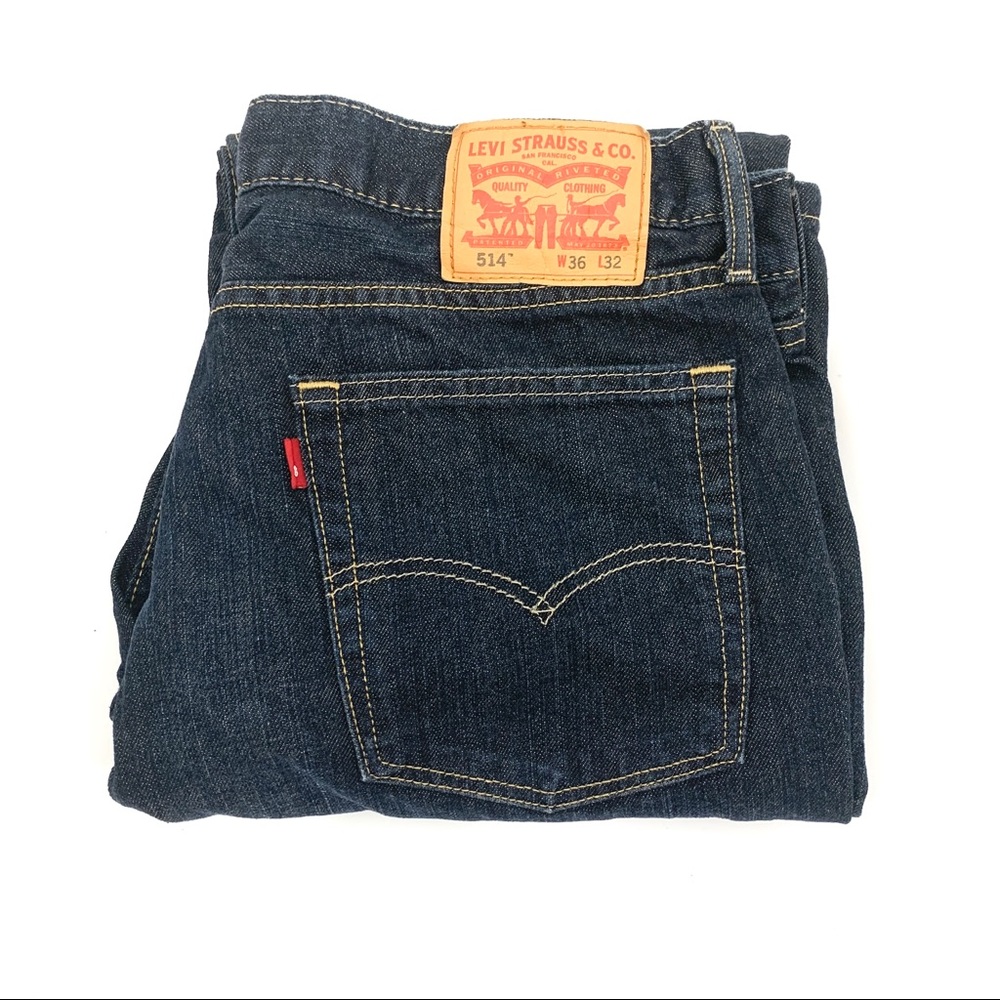 Levi’s 514 Straight Fit Denim Jeans in Dark Wash